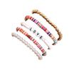 Magik 5-10 Pc Set Bohemian Colorful Clay Beaded Stackable Handmade Polymer Bracelet (#2 Rainbow, 2 Set(10Pcs)) view 2
