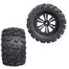 1/10 RC Truck Tires and Wheels Pre-Glued & RC Allen Wrench Drill Bits for 1/10 Traxxas Rustler Stampede Redcat Volcano Blackout view 2