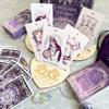 TIRLANO 78 Tarot Cards with Guide Book - Tarot Deck Gift Set with Tarot Cloth, Chakra Stones & Tarot Bag, Purple Tarot Cards Fortune Telling Game Craft Cardboard for Beginners and Expert Readers view 2