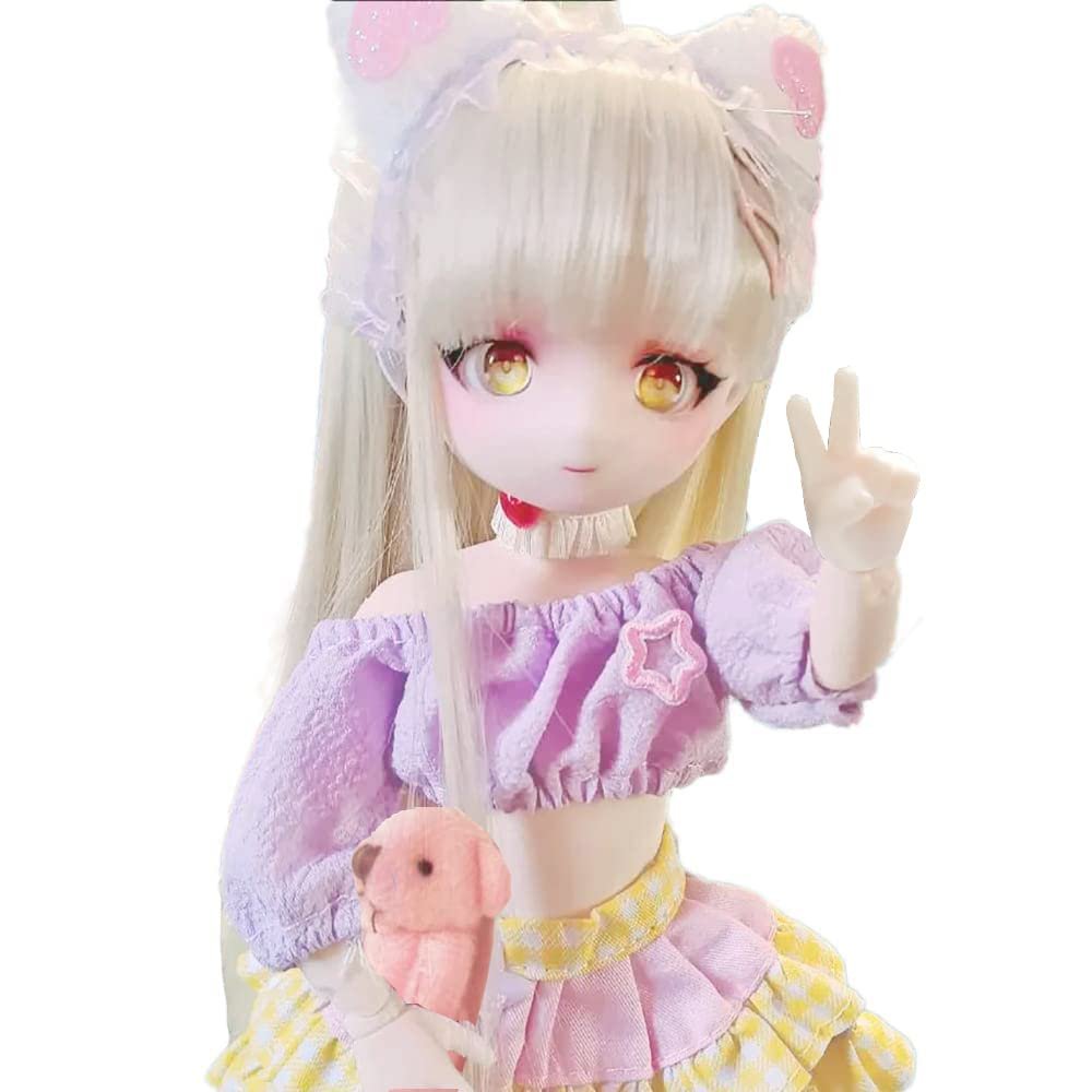 bositigo Pretty Anime Design BJD Dolls 1/6 11.8 Inch Ball Jointed Doll DIY Toys with Clothes Outfit Shoes Wig Hair Makeup,Best Birthday Gift for Princess Girls Kids Children - Diana