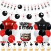 Sursurprise 41Pcs Bowling Birthday Party Decorations Set, Happy Birthday Bowling Banner Garland Balloon Cake Topper Strike Up the Fun Party Supplies view 1