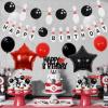 Sursurprise 41Pcs Bowling Birthday Party Decorations Set, Happy Birthday Bowling Banner Garland Balloon Cake Topper Strike Up the Fun Party Supplies view 3