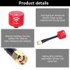 FPV Antenna Lollipop, 5.8Ghz RHCP 3dBi SMA Male and Female Mini Omnidirectional Antenna for RC Racing Drone FPV Quadcopeter Multicopter TX RX(Inner Hole-red) view 3