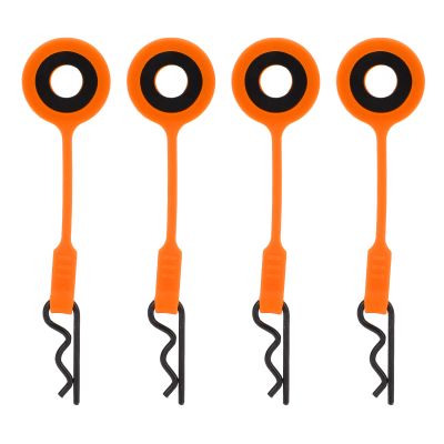 HERCHR RC Cars Parts Body Clips Pins for 1/10 Model Car Universal RC Body Clips Car Clips RC Car Parts Truck Buggy Shell Replacement(Orange)