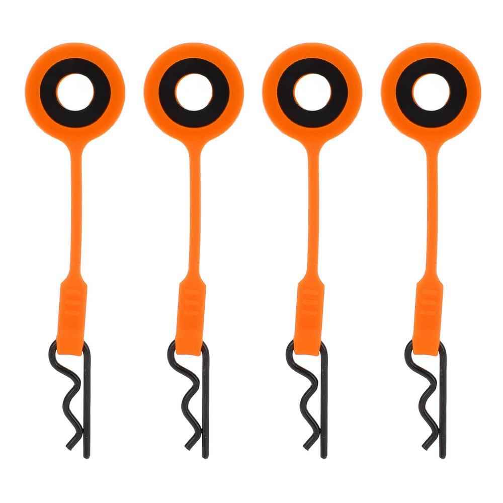 HERCHR RC Cars Parts Body Clips Pins for 1/10 Model Car Universal RC Body Clips Car Clips RC Car Parts Truck Buggy Shell Replacement(Orange)