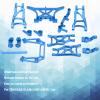 HERCHR Metal Aluminum Front Rear Upper Lower Suspension Arm with Steering Hub Carrier Set for RC 1/10 TRAXXAS Slash 2WD Car Upgrade Parts(Blue) view 2