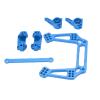 HERCHR Metal Aluminum Front Rear Upper Lower Suspension Arm with Steering Hub Carrier Set for RC 1/10 TRAXXAS Slash 2WD Car Upgrade Parts(Blue) view 4