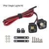 AMOGOT RC Crawler Bright Headlight Bumper Lights RC Car LED Roof Light 5050 Square Spotlight Kit for 1/10 RC Car TRX4 SCX10 90046 Wraith RR10 Redcat D90 Single Dual Light view 3
