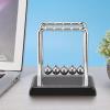 Pissente Balance Pendulum Ball, Newtons Balance Metal Pendulum Balls Office Games Desktop Decoration Toy Games Accessories for Home Office Table(Black Bottom) view 3