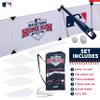 Franklin Sports MLB Kids Backyard Baseball Stadium - Kids Plastic Baseball Set with Home Run Walls, Bat, Plastic Balls + Throw Down Bases - 14' Fence for Backyard Diamond view 2