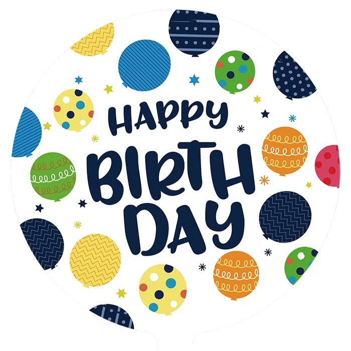 18" Happy Birthday Mylar Balloons - Pack of 10