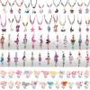 Sherr 72 Pcs Childrens Jewelry Bulk Valentine Exchange Gifts Little Girls Jewelry for Dress up Toddler 4-6 6-8, Adjustable Unicorn Valentines Necklaces for Classroom Gifts Prize Birthday Party Favor view 1