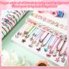 Sherr 72 Pcs Childrens Jewelry Bulk Valentine Exchange Gifts Little Girls Jewelry for Dress up Toddler 4-6 6-8, Adjustable Unicorn Valentines Necklaces for Classroom Gifts Prize Birthday Party Favor view 4
