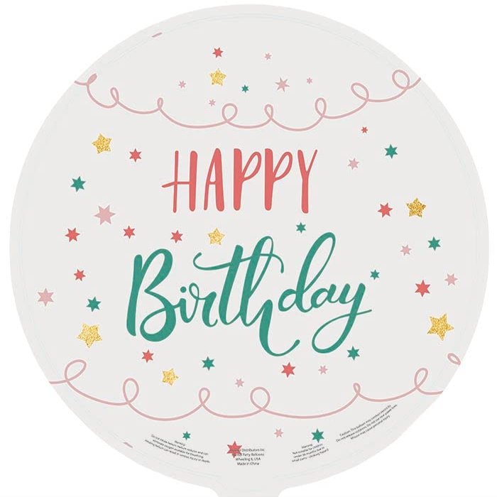 18" Happy Birthday Mylar Balloons - Pack of 10