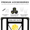 POOL BOY SPORTS - Pool Basketball Hoop - Set Includes 3X Composite Leather Basketballs, Air Pump, & Tools - Adjustable Poolside Basketball Hoop - Made for Kids, Teens, & Adults view 2