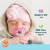 RaZbaby Jollypop Pacifier for Newborns & Up, USA Made, Natural Shaped Orthodontic Binky, Lovingly Shared in NICUs & Hospitals Worldwide, Medical-Grade 100% BPA-Free - 0-3 Months, 6 Pack - Teal view 4