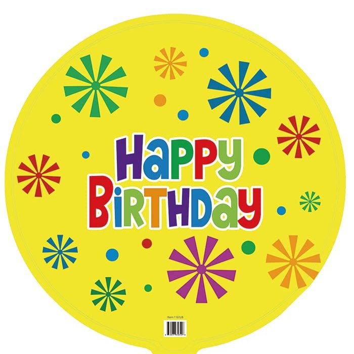 18" Happy Birthday Mylar Balloons - Pack of 10