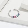 Skyfun 2 pcs Anxiety Ring Set to My Daughter Colorful Beads Spinner Adjustable FidgetJewelry Gift for Daughter Stainless Steel Anxiety Ring for Daughter with Box and Card Valentine's Day Gifts view 2