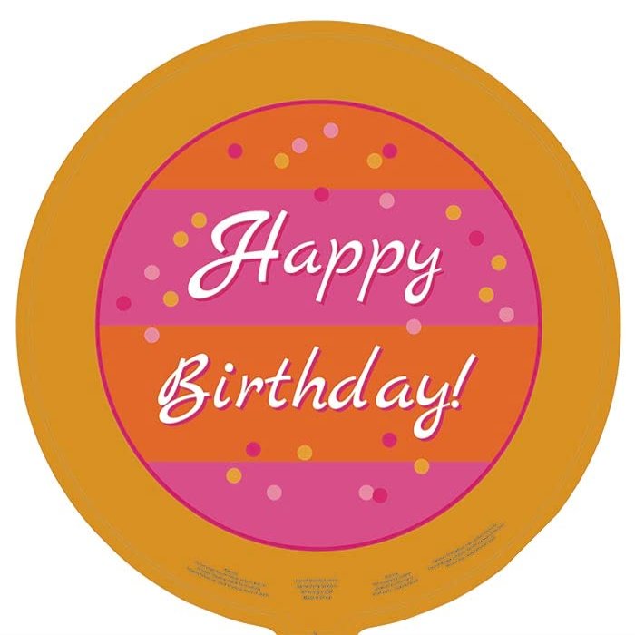 18" Happy Birthday Mylar Balloons - Pack of 10