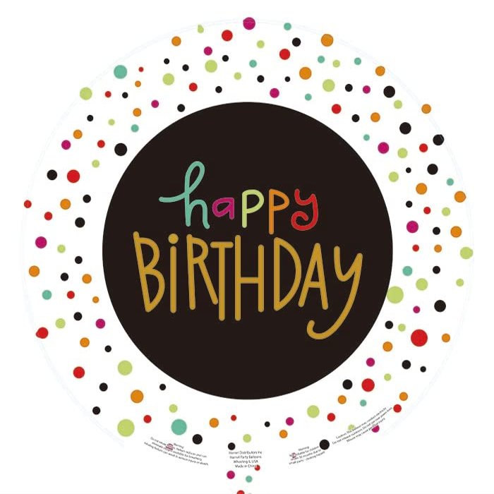 18" Happy Birthday Mylar Balloons - Pack of 10