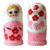 HRTC Handmade Matryoshka 10pcs Russian Nesting Dolls Red Flower with Butterfly Handmade Wood Stacking Nested Set Matryoshka Collectible Dolls Toy Set Surprise Gift view 1