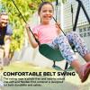 Hapfan 500lb Heavy Duty Metal Swing Sets for Backyard with Saucer Swing, Kids Triple Outdoor Swingset, Easy to Assemble view 4
