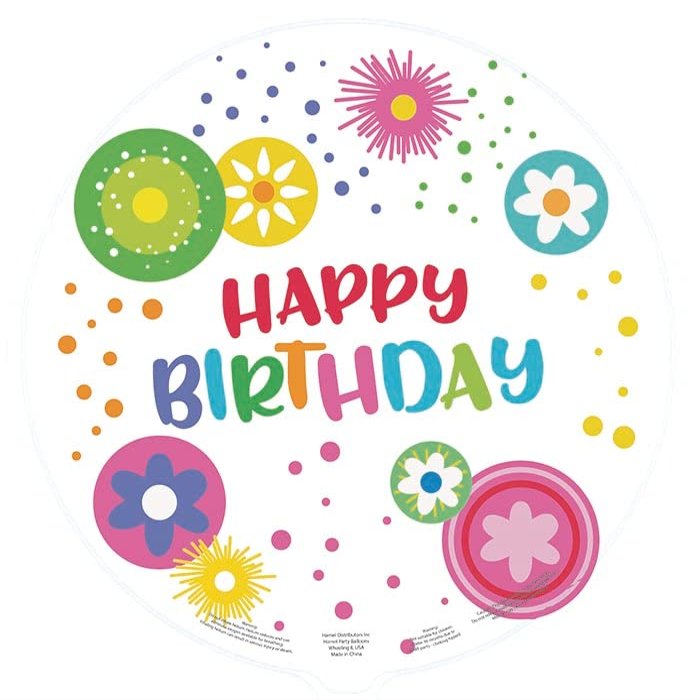 18" Happy Birthday Mylar Balloons - Pack of 10