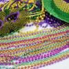GiftExpress 12 pack Mardi Gras Beads Necklace, Metallic Assorted Neon Color Disco Ball Beaded Necklace, Mardi Gras Throws, Party Beads Costume Necklaces view 3