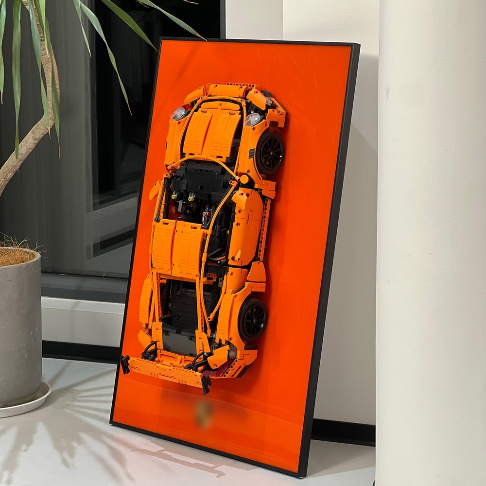 iLuane Display Wallboard for 42056 Building Kit, Adult Collectibles Wall Mount, Home or Office Dcor (No Car Included)