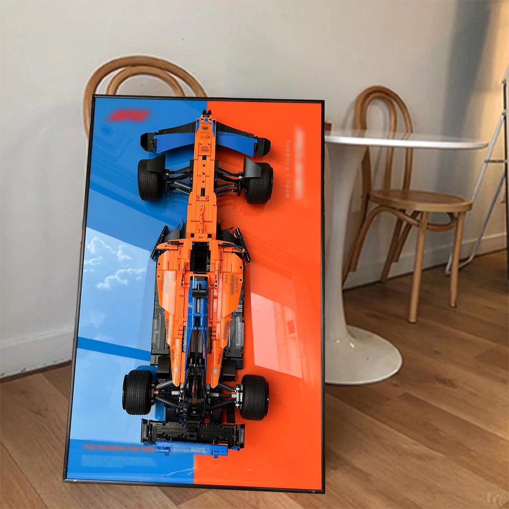 iLuane Display Wallboard for Replica Race Car Model Building Kit, Adult Collectibles Wall Mount, Home or Office Dcor (No Car Included)