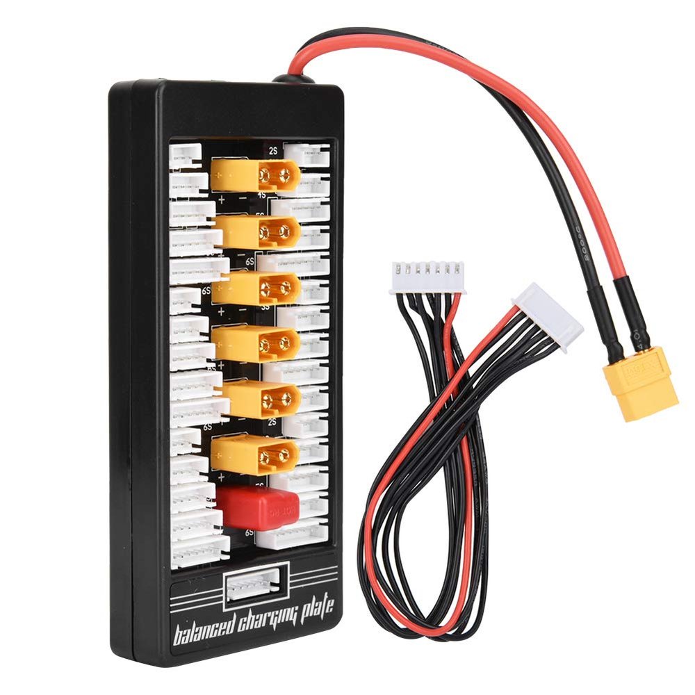 Parallel Charging Board, Multi 2S-6S Lipo Battery Charger with Balanced Voltage Control XT60 Connector for RC Drones Racing Models