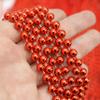 GiftExpress 72 pack Mardi Gras Beads Necklace, Metallic Red Beaded Necklace, Mardi Gras Throws, Party Beads Costume Necklaces view 3