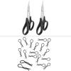 HobbyPark 1/12 1/10 RC Body Clips 1.2mm Rod (50-Pack) & RC Body Curved Scissors view 1