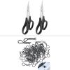 HobbyPark 1/12 1/10 RC Body Clips 1.2mm Rod (100-Pack) & RC Body Curved Scissors view 1