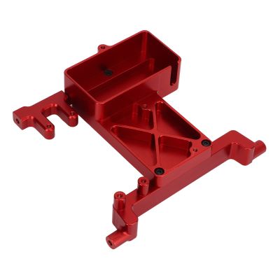 Dilwe RC Fixed Servo Mount,High Strength Aluminium Alloy Servo Fixed Bracket Replacement Parts for SCX6 1/6 RC Car (Red)