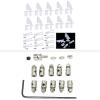 HobbyPark RC Plane Pushrod Connector Linkage Stoppers D1.3mm & Micro Control Horns 20x11mm 4 Holes w/Pin view 1