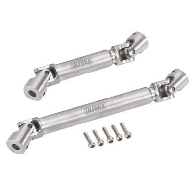 INJORA 20g Steel Stainless Steel Front Rear Center Drive Shaft for SCX24 Gladiator Dodge Power Wagon Axial Upgrade Parts, 2Pcs