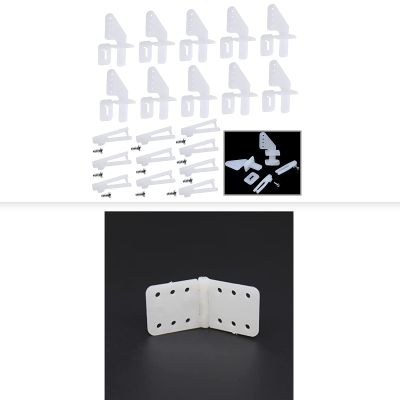 HobbyPark RC Airplane Pinned Nylon Hinge 11x25.5 mm & Micro Control Horns 20x11mm 4 Holes w/Pin