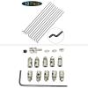 HobbyPark RC Plane Pushrod Connector Linkage Stoppers D1.3mm & Z Style Pull/Push Rods 1.2mm x L120mm view 1