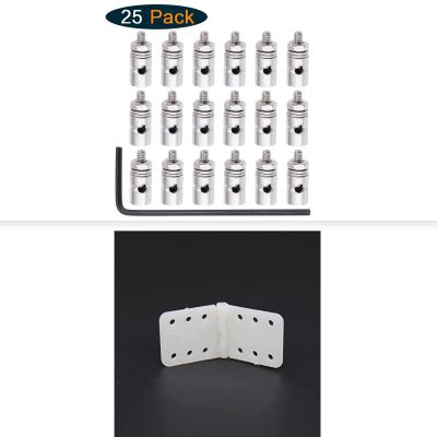 HobbyPark RC Airplane Pinned Nylon Hinge 11x25.5 mm & Pushrod Connectors D1.8mm