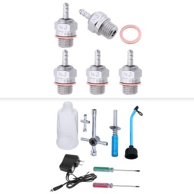HobbyPark RC Nitro Car Starter Kit & 5-Pack Glow Plugs No.3 N3