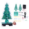 3D LED Flashing Circuit Kit, 7 Circuit LED 3D Xmas LED DIY Module PCB Board 3D Xmas Tree LED DIY Kits for Soldering Practice Learning (Three-Color DIY Set) view 1