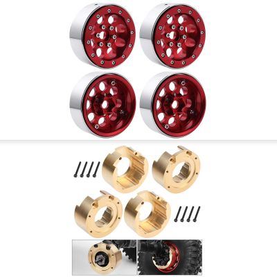 HobbyPark Brass Steering Knuckle Weight & 1.9 Beadlock Wheels for Traxxas TRX-4