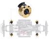 HobbyPark Brass Steering Knuckle Weight & 1.9 Beadlock Wheels for Traxxas TRX-4 view 2