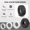 OGRC 1.0 RC Tires Competition Pins Tyres Super Soft New Compound 1.0 Tires with Dual Stage Foam for 1/18 TRX4M 1/24 SCX24 Gladiator Bronco C10 JLU Deadbolt FCX24 RC Crawler Car Rock Buggy - 63 * 21mm view 4