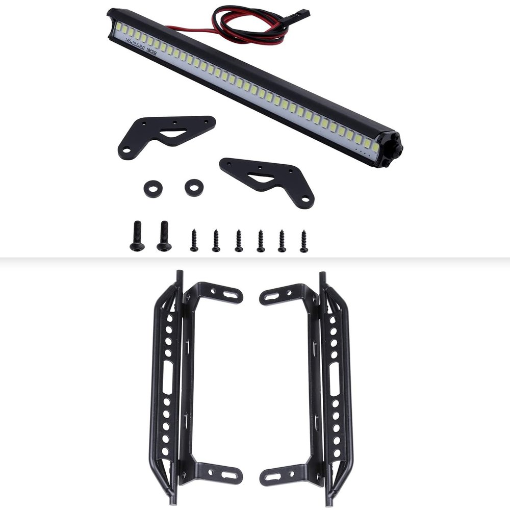 HobbyPark RC Crawler Pedal Sliders & LED Light Bar