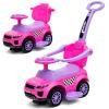 OLAKIDS 4 in 1 Ride on Push Car, Toddlers Stroller Sliding Walking with Horn, Music, Lights, Removable Guardrails and Handle, Underneath Storage, Baby Foot-to-Floor Walker Boys Girls (Pink) view 1