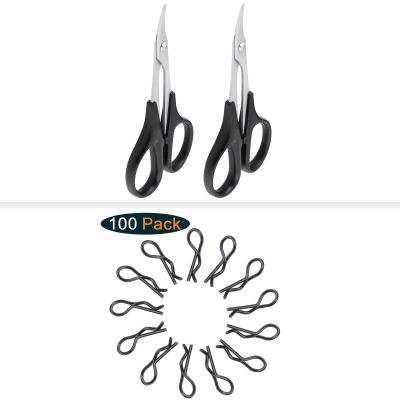 HobbyPark RC Body Trimming Scissors Curved & RC Car Body Clips for 1/24 1/28 1/36 Scale