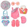 Kajaia 8 Pcs Doll Clothes 18 Inch Doll Clothes and Accessories Dress Flip Flops Hat Outfit Swimsuit Accessories for 18 Inch(Swimsuit) view 1