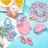 Kajaia 8 Pcs Doll Clothes 18 Inch Doll Clothes and Accessories Dress Flip Flops Hat Outfit Swimsuit Accessories for 18 Inch(Swimsuit) view 2
